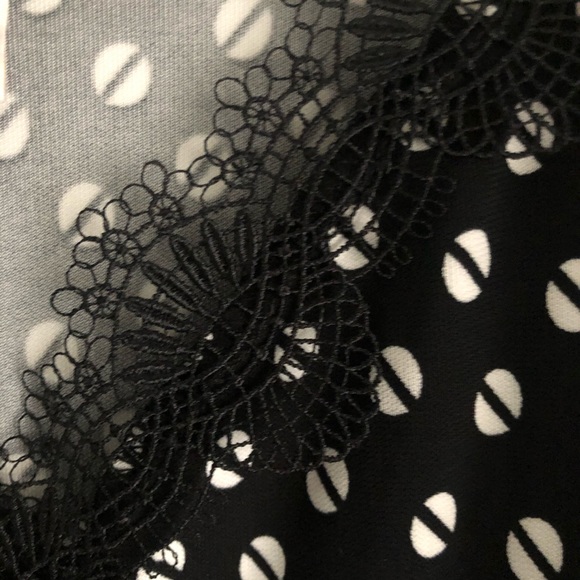 NWOT Michael Kors Lace-Trimmed Printed Stretch-Jersey Dress - Picture 7 of 10